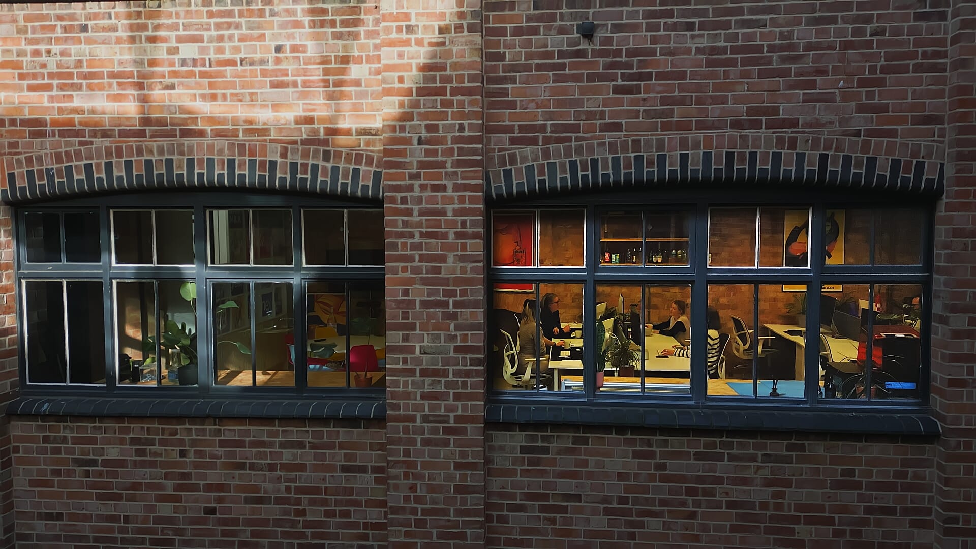 Looking through Exterior of Hurricanes Office